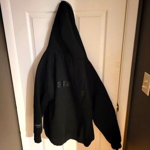 Black Fear Of God Essential Zip Up Hoodie